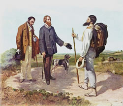 Bonjour, Monsieur Courbet, 1854, by Gustave Courbet