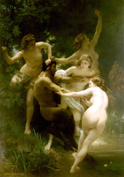 Nymphs and Satyr, 1873 by William Adolphe Bouguereau
