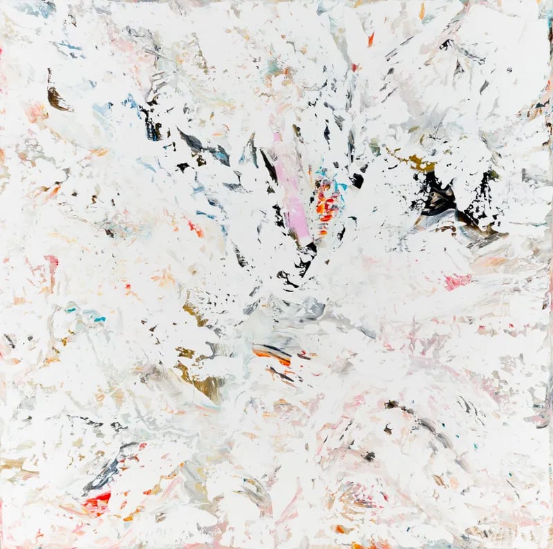 white abstract painting