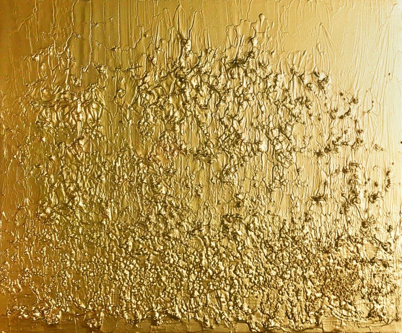 Gold texture abstract painting